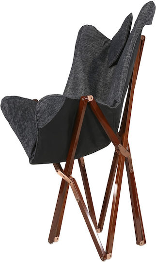Πολυθρόνα Εξωτερικού Χώρου Ξύλινη Mixed Grey 73x85x95εκ.
