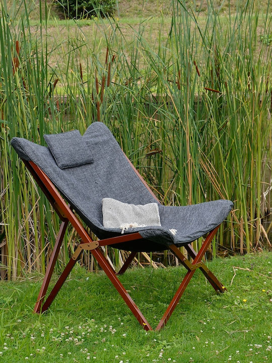 Outdoor Armchair Wooden Mixed Grey 73x85x95cm