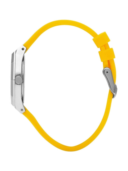 Lee Cooper Women's Watch with Yellow Rubber Strap
