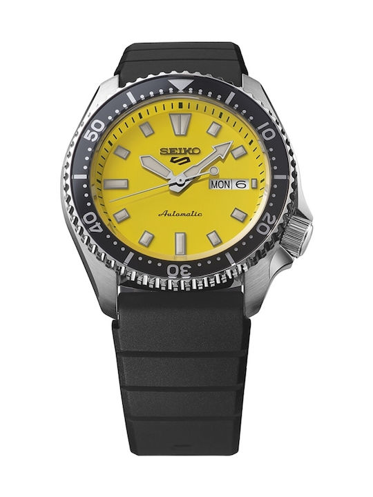 Skx Series Men's Watch 42.5mm Automatic with Black Rubber Strap