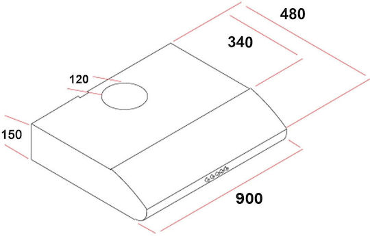 MultiHome MH-6685 Ελεύθερος Απορροφητήρας 90cm Μαύρος