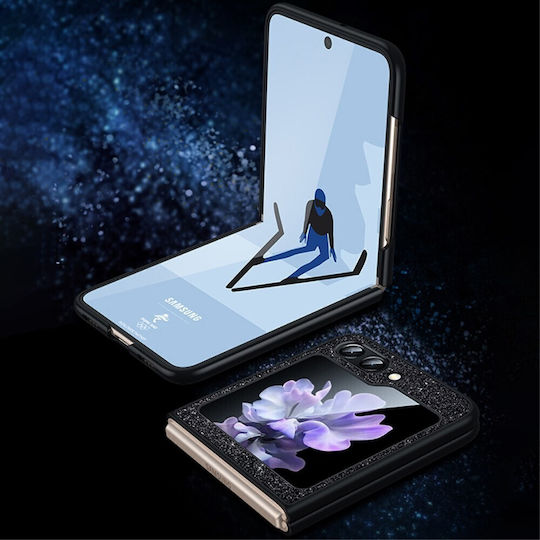 Sulada Umschlag Rückseite Kunststoff Schwarz (Galaxy Z Flip6)