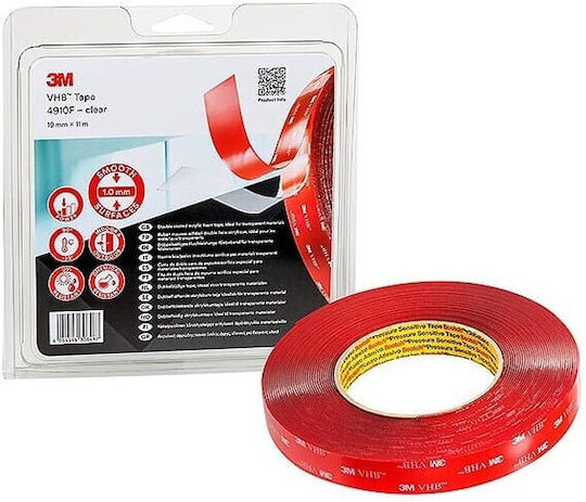 3M VHB 4910 Transparent Self-Adhesive Double-Sided Tape Transparent 19mmx3m 1pcs