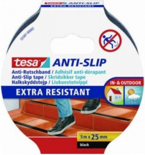 Tesa Self-Adhesive Grip Tape Black 25mmx5m 1pcs