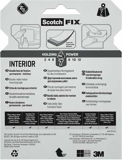Scotch-fix Ταινία Διπλής Όψης Interior 19 Mm X 5 M