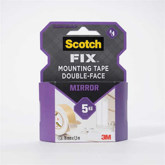 Scotch-fix Doppelseitiges Spiegelband 19 mm x 5 m