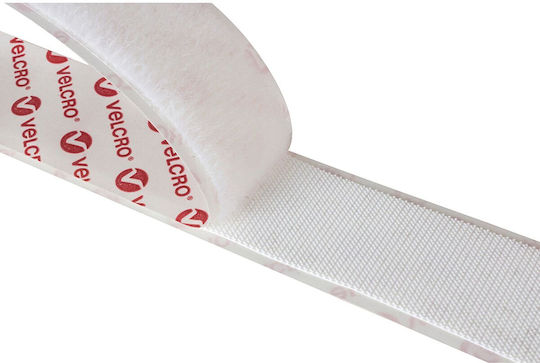 Velcro Double-Sided Tape White 20 mm x 5 m