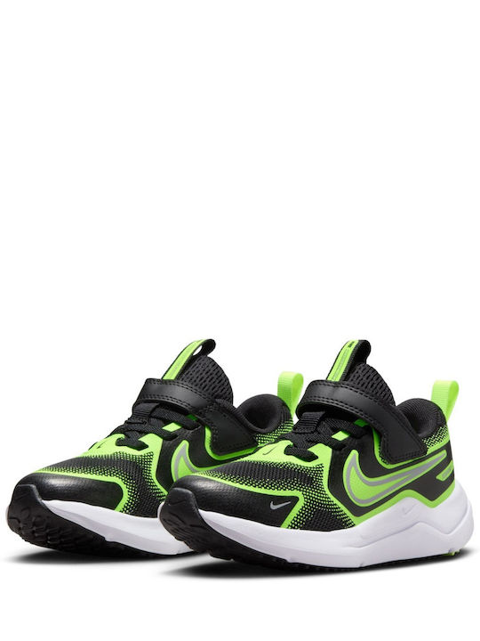 Cosmic Runner Kids Sports Shoes Running with Hoop & Loop Closure Black