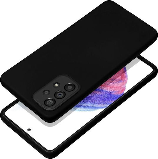 Forcell Soft Umschlag Rückseite Silikon Schwarz (Galaxy A53)