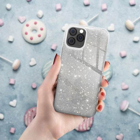 Forcell Shining Back Cover Σιλικόνης Ασημί (Huawei P30 Lite)