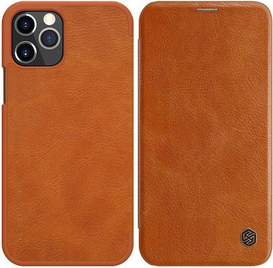 Nillkin Qin Книга Изкуствена кожа Кафяв (iPhone 12 Pro Max)