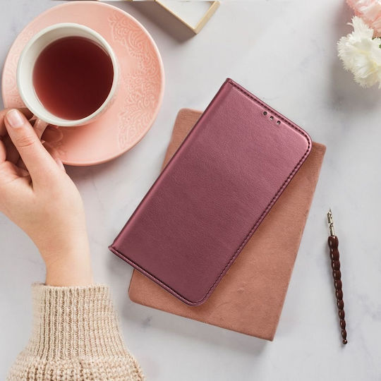 smart magneto Book Fabric / Plastic Burgundy (SAMSUNG A35)