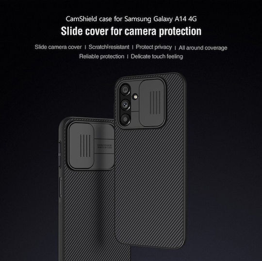 Nillkin CamShield Umschlag Rückseite Kunststoff Schwarz (Samsung Galaxy A14 4G / 5G)