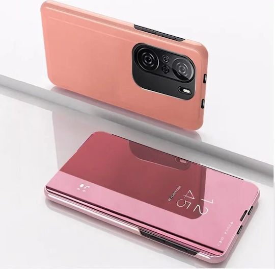 Hurtel Clear View Book Plastic Rose Gold (Poco F3 / Mi 11i)