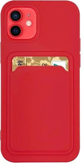Card Задна корица Силикон Червен (Galaxy S21 Ultra 5G)