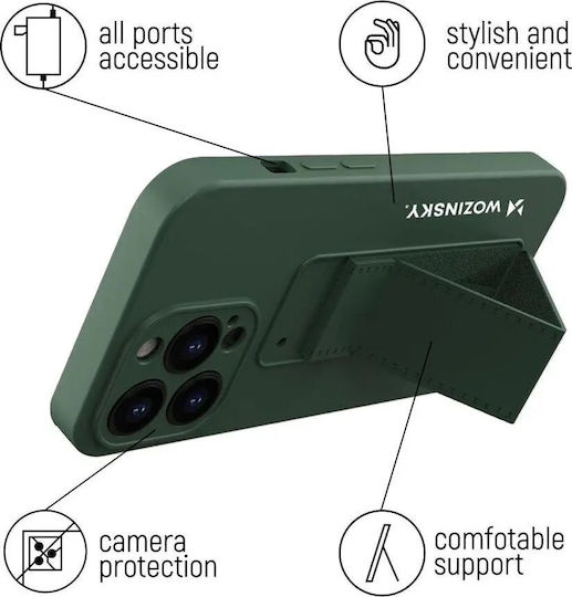 Wozinsky Kickstand Flexible Back Cover Silicon Gri (iPhone 12 Pro Max)