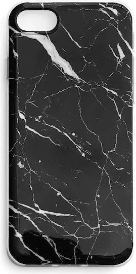 Wozinsky Marble Umschlag Rückseite Silikon Schwarz (Galaxy A72)