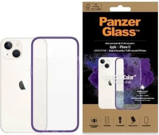 PanzerGlass ClearCase Antibacterial Limited Edition Back Cover Σιλικόνης Grape (iPhone 13)