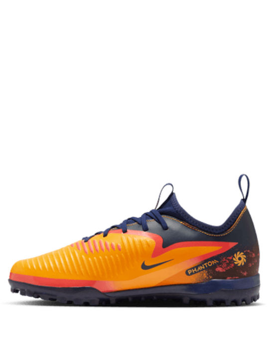 orange and blue youth football cleats