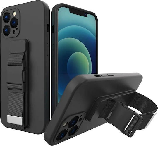 Hurtel Rope Air Bag Back Cover Silicone 1mm Black (Galaxy A12)