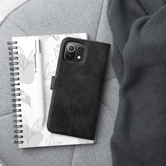 Forcell Tender Книга Изкуствена кожа Черен (Redmi Note 11 Pro)