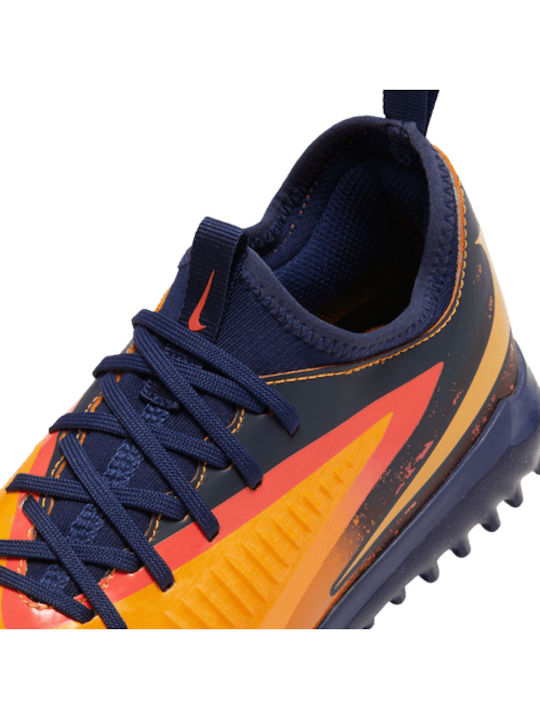 Phantom 6 Low Academy Erling Haaland TF Kids Soccer Shoes with Turf Laser Orange / Blue Void / Lemon Venom