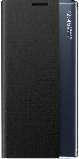 Hurtel New Sleep Buchen Sie Synthetisches Leder Schwarz (Galaxy M53 5G)