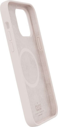 Puro Icon Mag Umschlag Rückseite Silikon Dusty Pink (iPhone 14 Pro)
