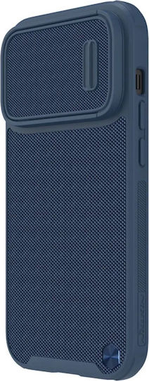 Nillkin Camshield Fiber Texture Umschlag Rückseite Silikon Blau (iPhone 14 Pro Max)