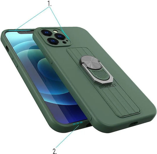 Hurtel Ring Back Cover Silicon Negru (Poco M4 Pro 5G / Redmi Note 11s 5G )
