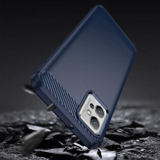 Hurtel Carbon Back Cover Silicon Albastru (Poco F4 5G)