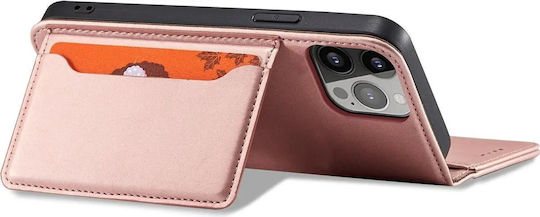 Hurtel Magnet Card Book Δερματίνης Ροζ (Galaxy S23 Ultra)