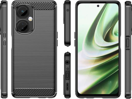 Hurtel Flexible Carbon Back Cover Σιλικόνης Μαύρο (OnePlus Nord CE 3)