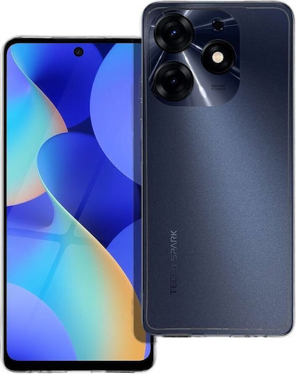 Tecno Back Cover Tempered Glass / Σιλικόνης 2mm Διάφανο (TECNO Spark 10 PRO)