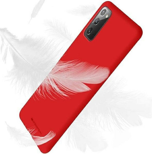 4KOM Umschlag Rückseite Silikon Rot (Galaxy Grand)