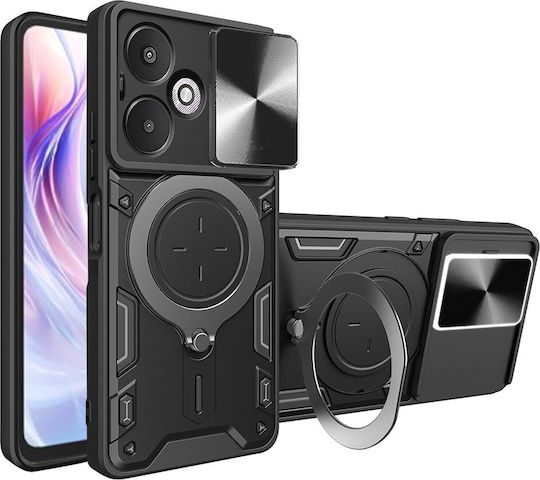 Techsuit Back Cover Σιλικόνης / Πλαστικό Μαύρο (Xiaomi Redmi 13C, Poco M6)