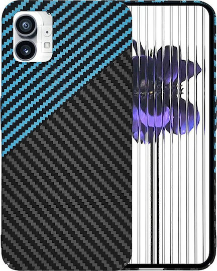 Techsuit Carbonite Fibershell Задна корица Силикон Син (Nothing Phone 1)