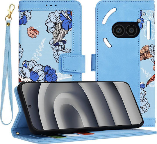 Techsuit Back Cover Δερματίνης με Λουράκι Μπλε (Nothing Phone (2a))