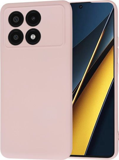 Techsuit Back Cover Silicon Roz (Poco X6 Pro )