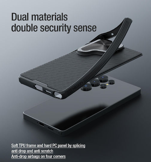Nillkin Camshield Prop Series Задна корица Пластмаса / Силикон Черен (Galaxy S25 Ultra)
