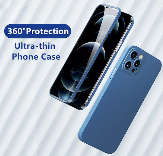 Powertech Back Cover Σιλικόνης 0.33mm Σετ με Τζαμάκι Μαύρο (iPhone 12 Pro Max)