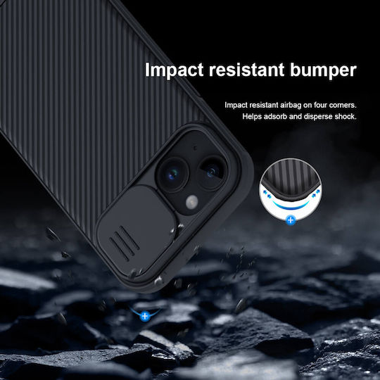 Nillkin Camshield Pro Umschlag Rückseite Kunststoff 0.2mm Schwarz (iPhone 15 Plus / 16 Plus)