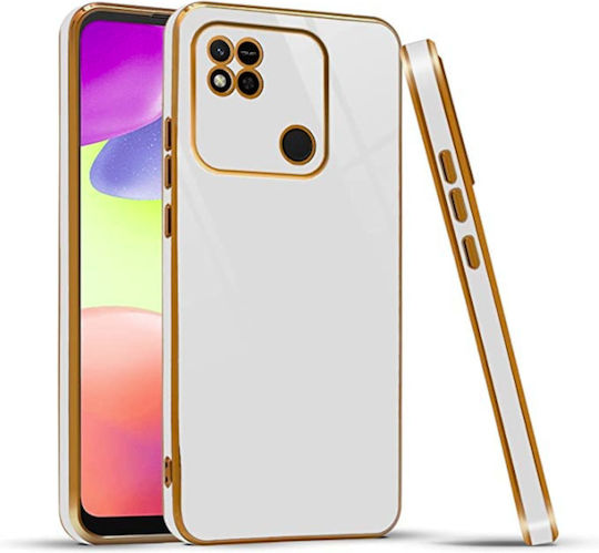 Bodycell Gold Plated Задна корица Силикон Бял (Redmi 10A)