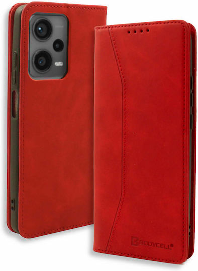 Book Δερματίνης Κόκκινο (Redmi Note 12 Pro+)