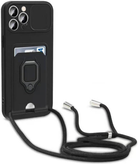 Bodycell Multifunction Umschlag Rückseite Kunststoff mit Band und Kartenhalter Schwarz (Galaxy S22 Ultra 5G)