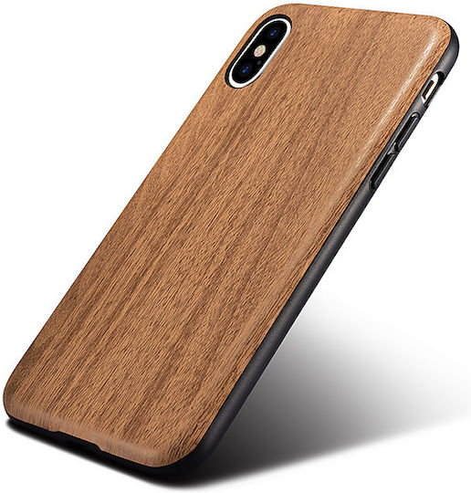 Xoomz Xoomz Back Back Cover Σιλικόνης Καφέ (iPhone X / Xs)