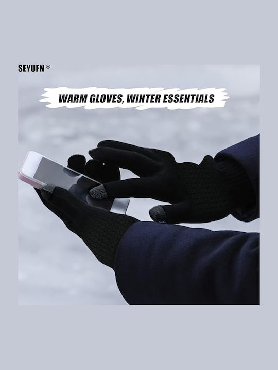 Gray Wolle Handschuhe
