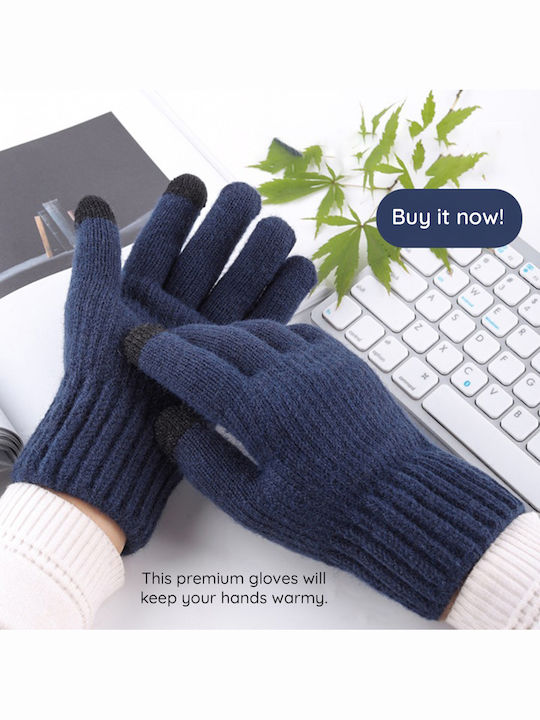 Gray Wolle Handschuhe