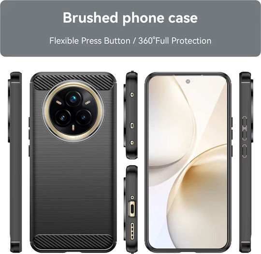 Techsuit Carbon Bumper Силикон / Пластмаса Черен (Realme 14 Pro+)