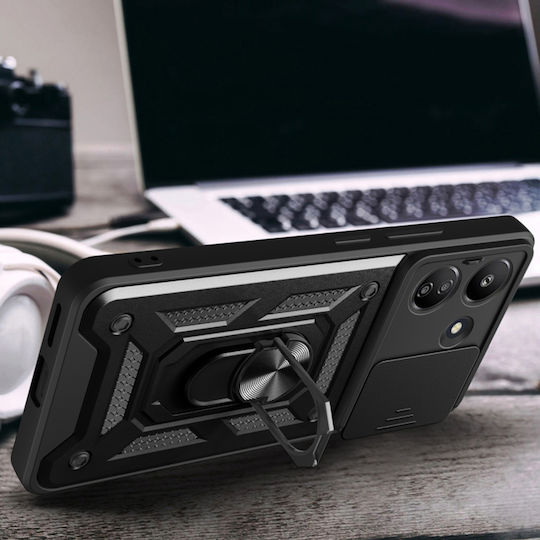 Techsuit Camshield Back Cover Silicon / Plastic Albastru (Xiaomi Redmi 13C, Poco M6)